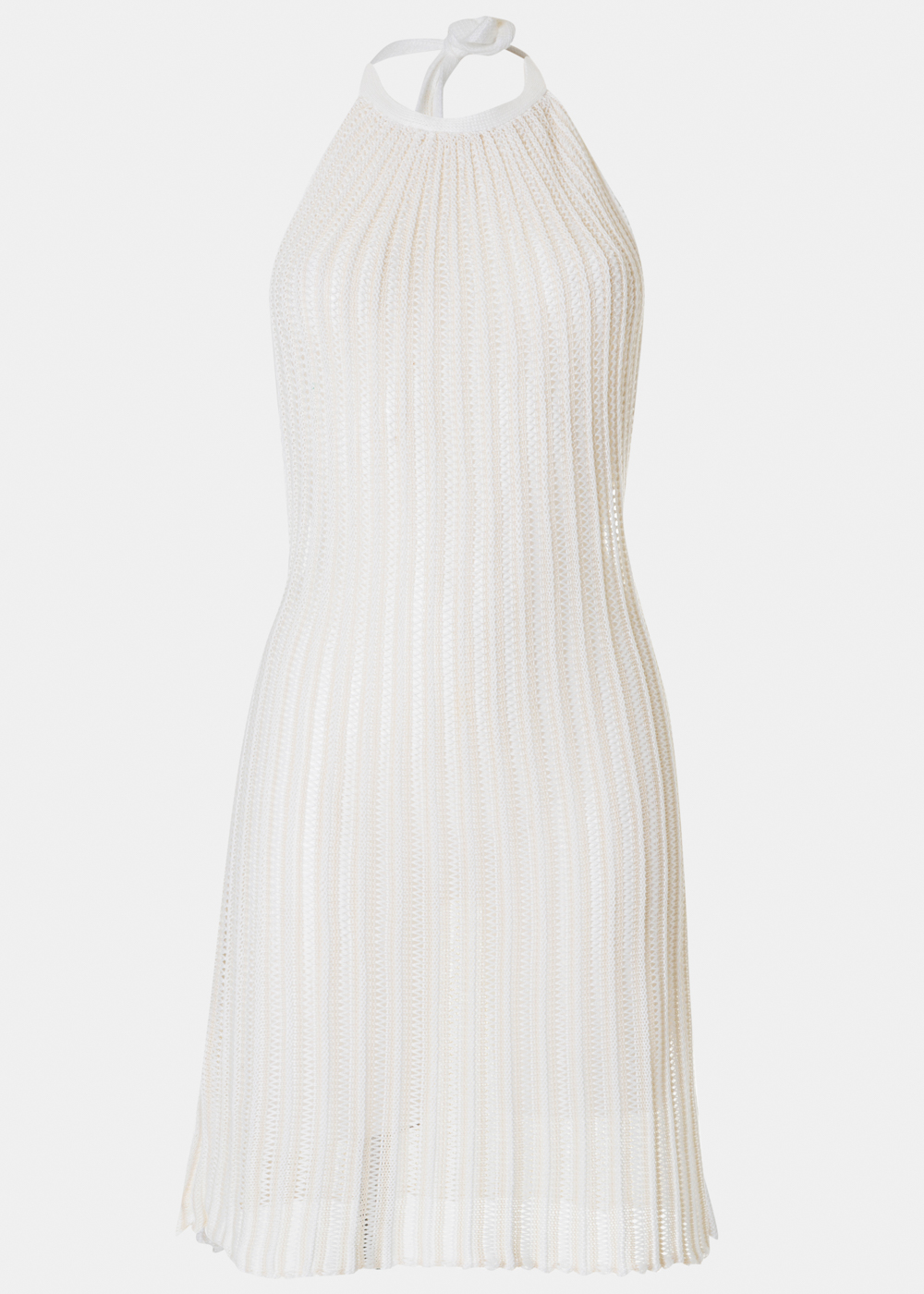 Ecru Open-Back Knitted Beachwear Ecru Open-Back Knitted Beachwear - Image 1