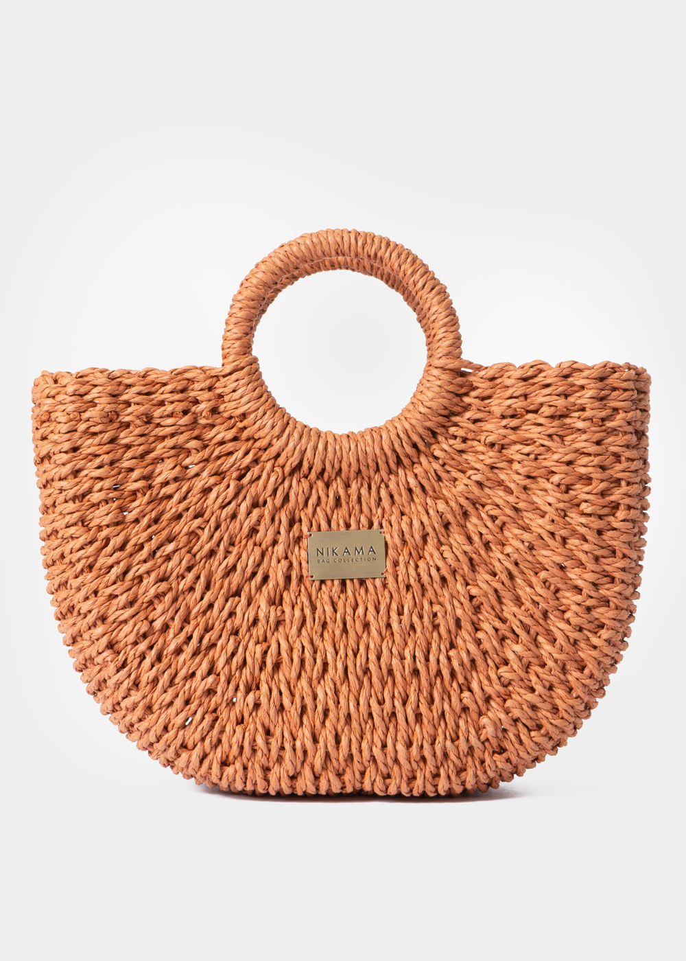 G28A0263 copy Dusty Orange Midi Knitted Bag - Image 1