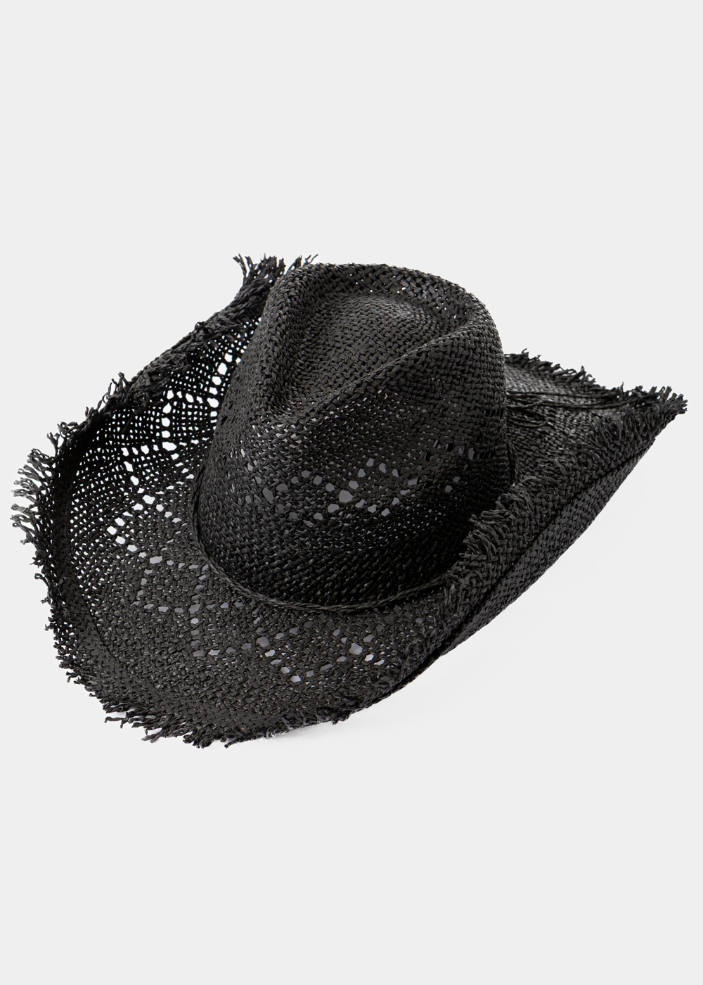 G28A5949 copy Black Fringed Cowboy Style Hat - Image 1