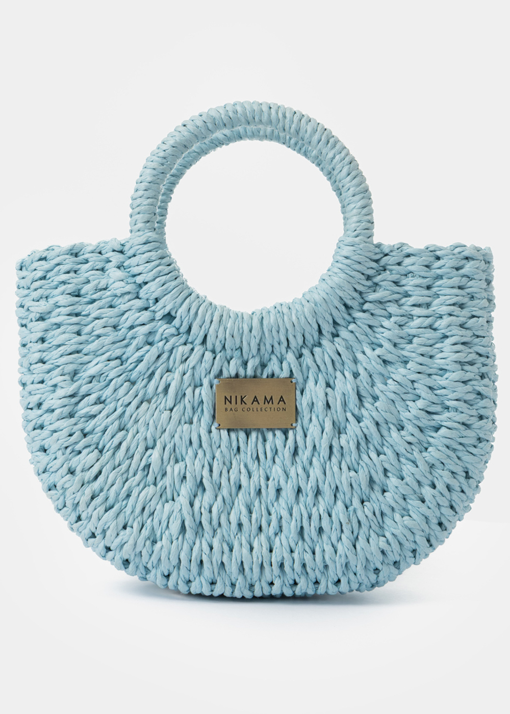 G28A6142 copy Light Blue Mini Knitted Bag - Image 1