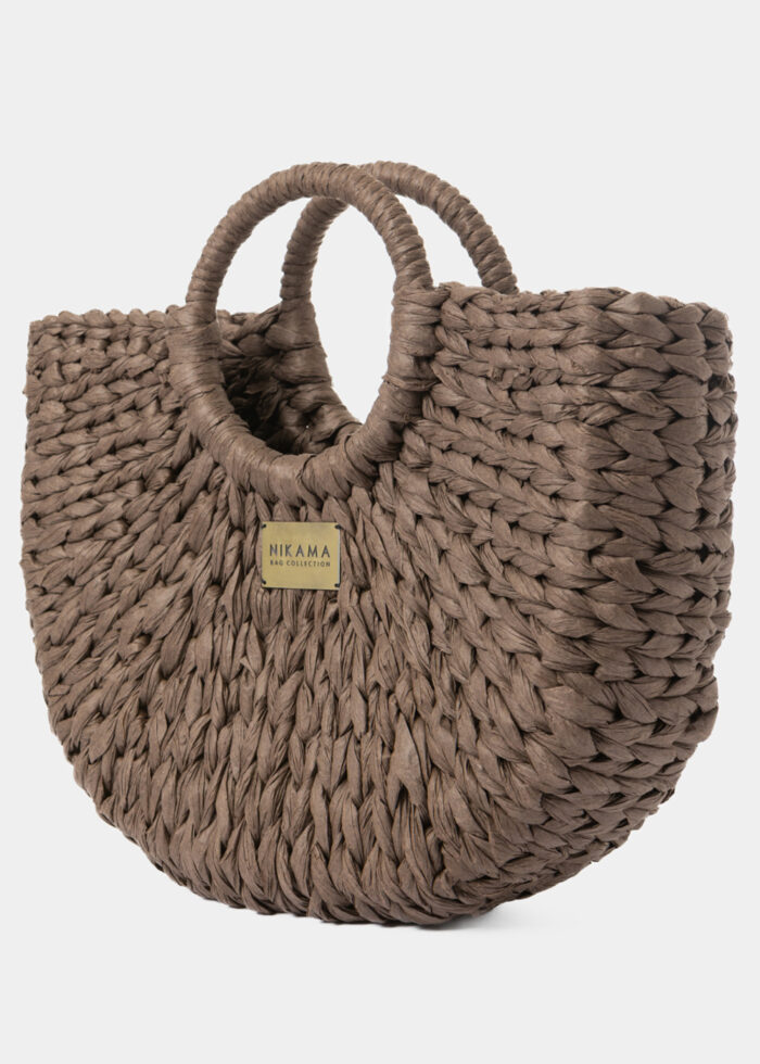 Dark Chocolate Midi Knitted Bag - Image 3