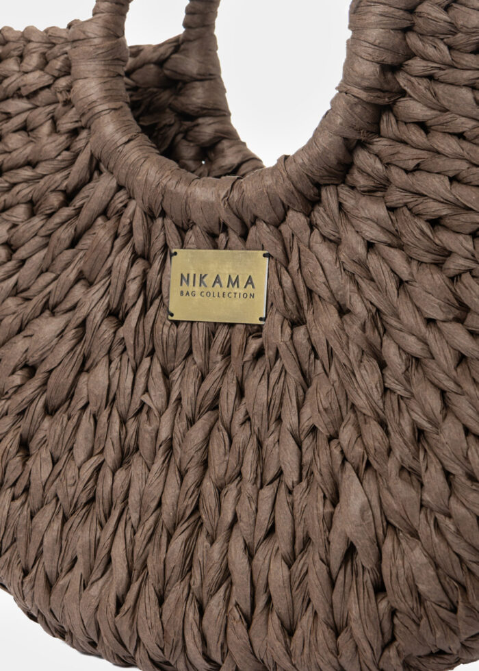 Dark Chocolate Midi Knitted Bag - Image 4