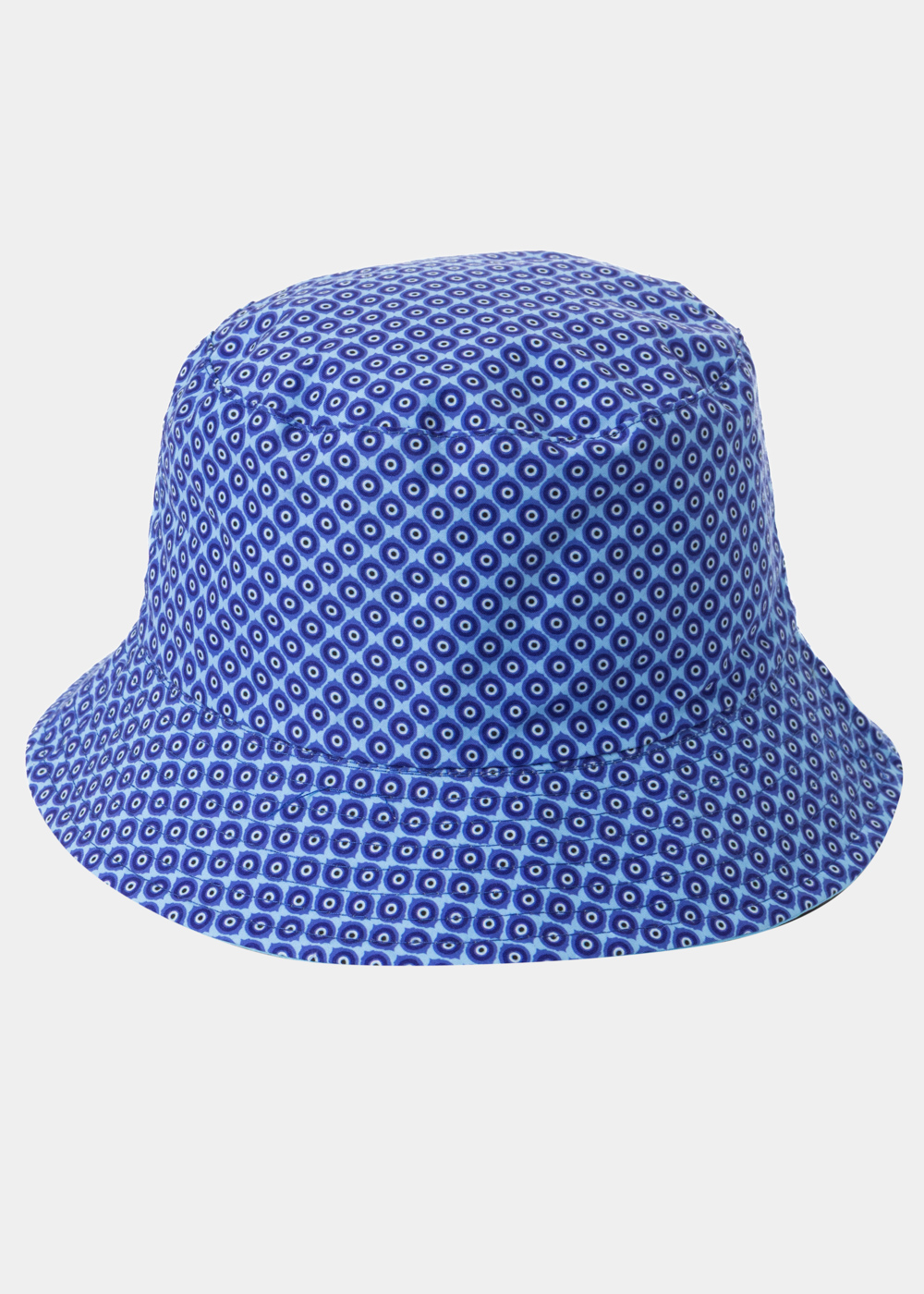 G28A6484 copy Double-Faced Bucket Hat Evil Eyes & Light Blue - Image 1