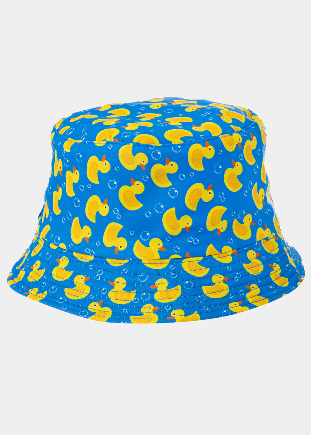 G28A6501 copy Kids Double-Faced Bucket Hat Ducks Pattern & Light Blue - Image 1
