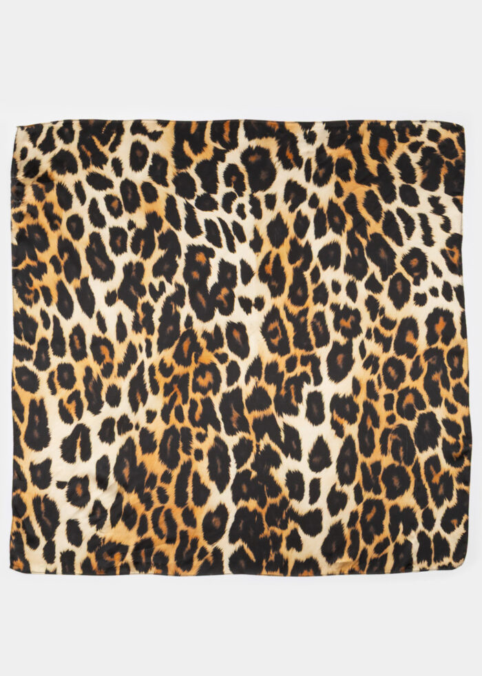 Leopard Satin Scarf - Image 4