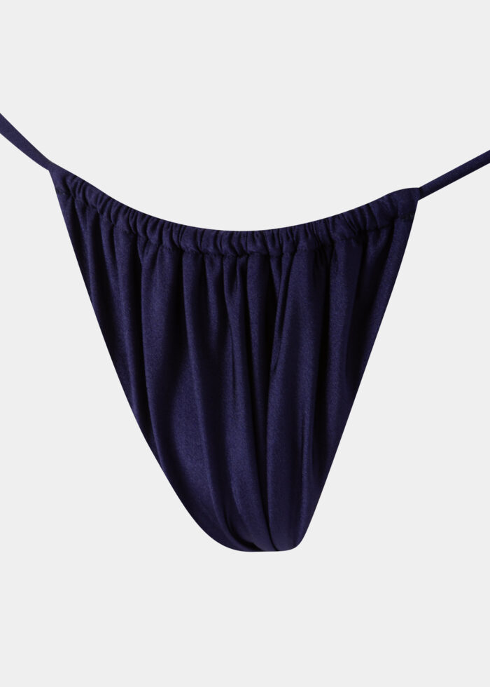 Barbados Bikini Bottom -Navy Blue Dacron - Image 4