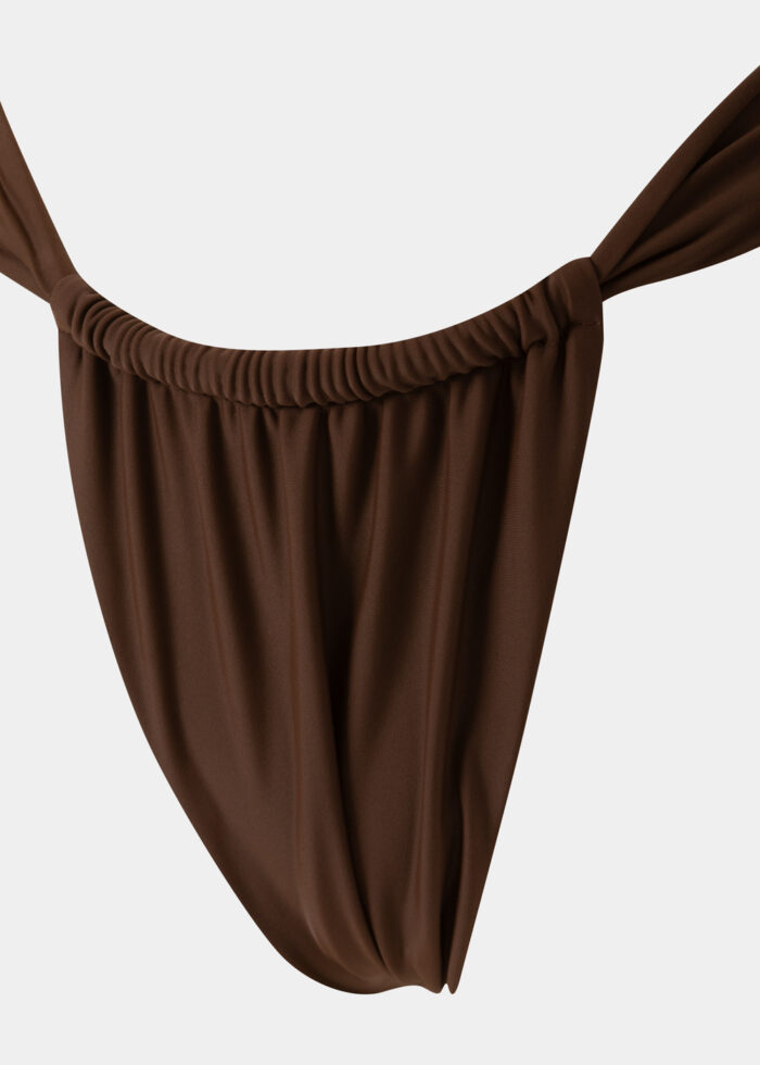 Tulum Bikini Bottom - Dark Chocolate Dacron - Image 5