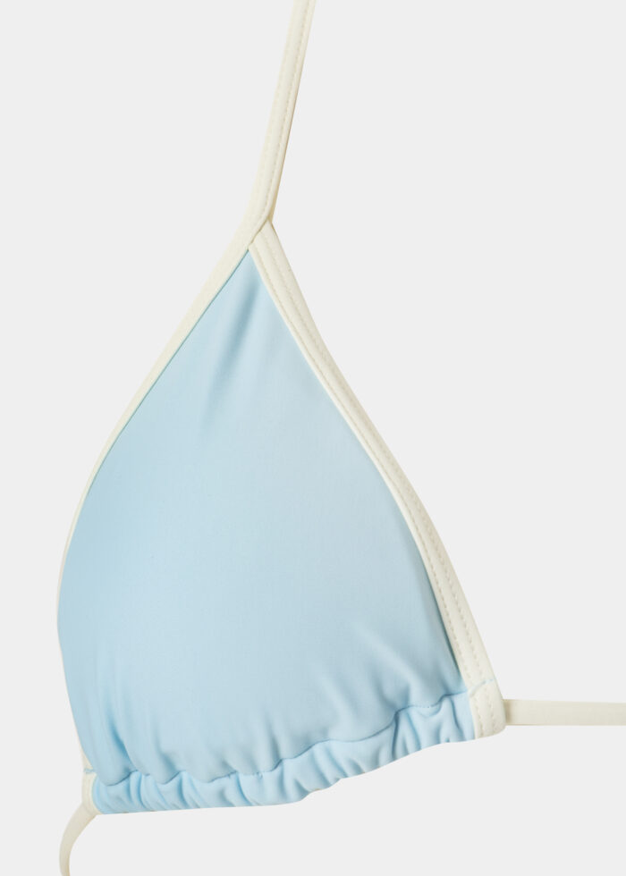 Aruba Bikini Top - Baby Blue/Cream Dacron - Image 2
