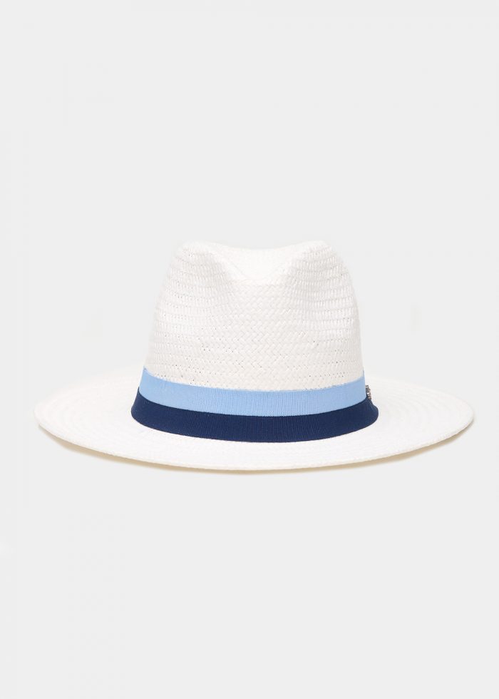 White Panama w/ Double Blue Strap - Image 3