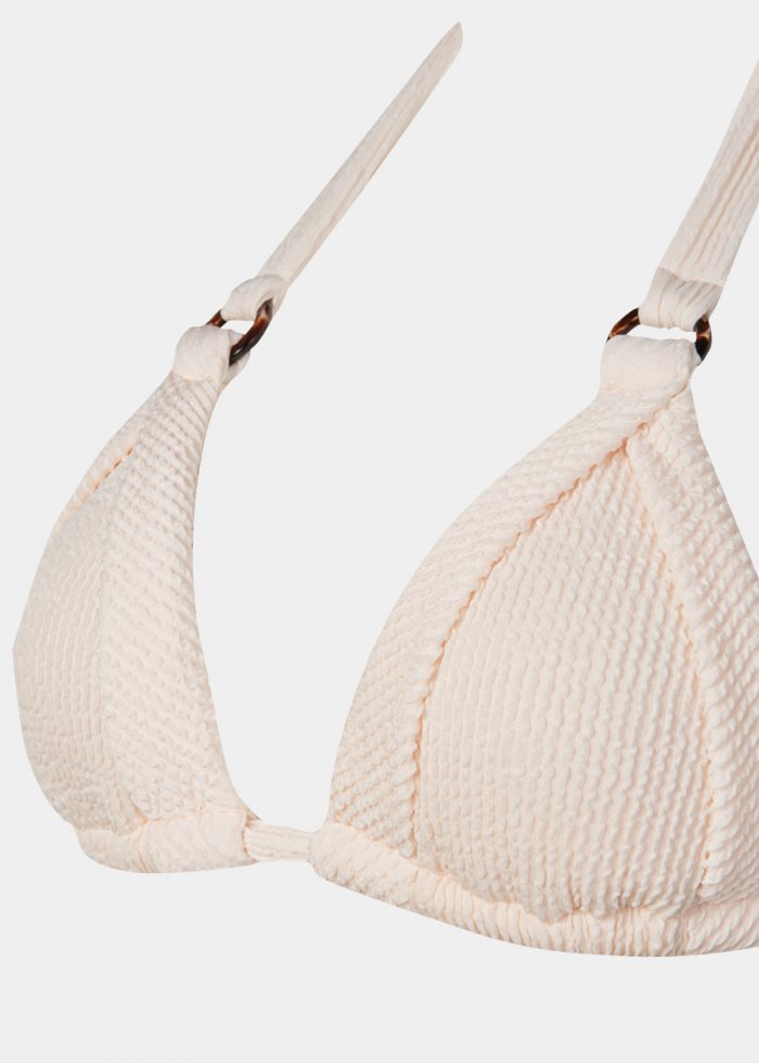 Capri Bikini Top - Cream Crinkle - Image 4