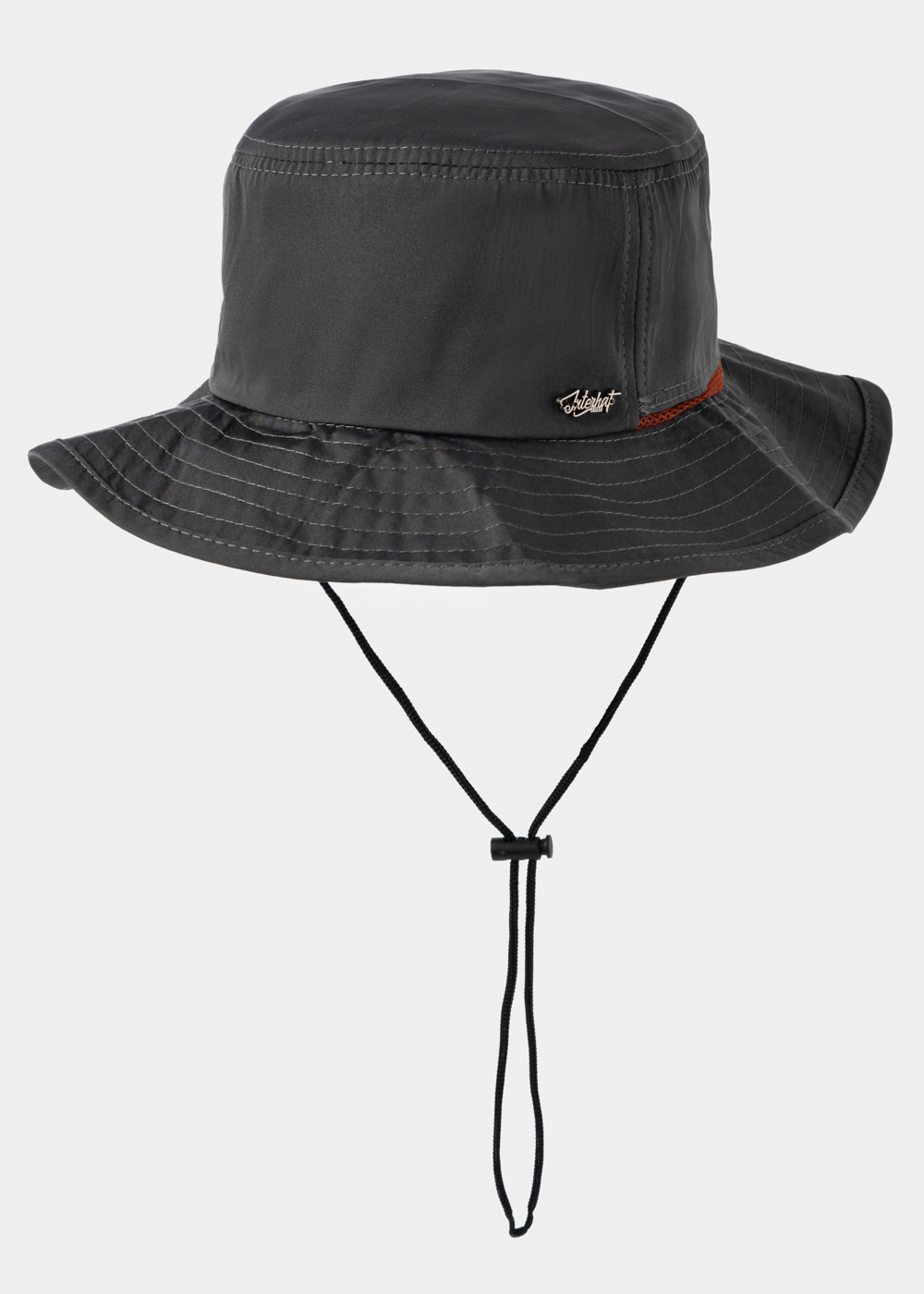 Grey Active Bucket Hat w/ Orange Details Grey Active Bucket Hat w/ Orange Details - Image 1