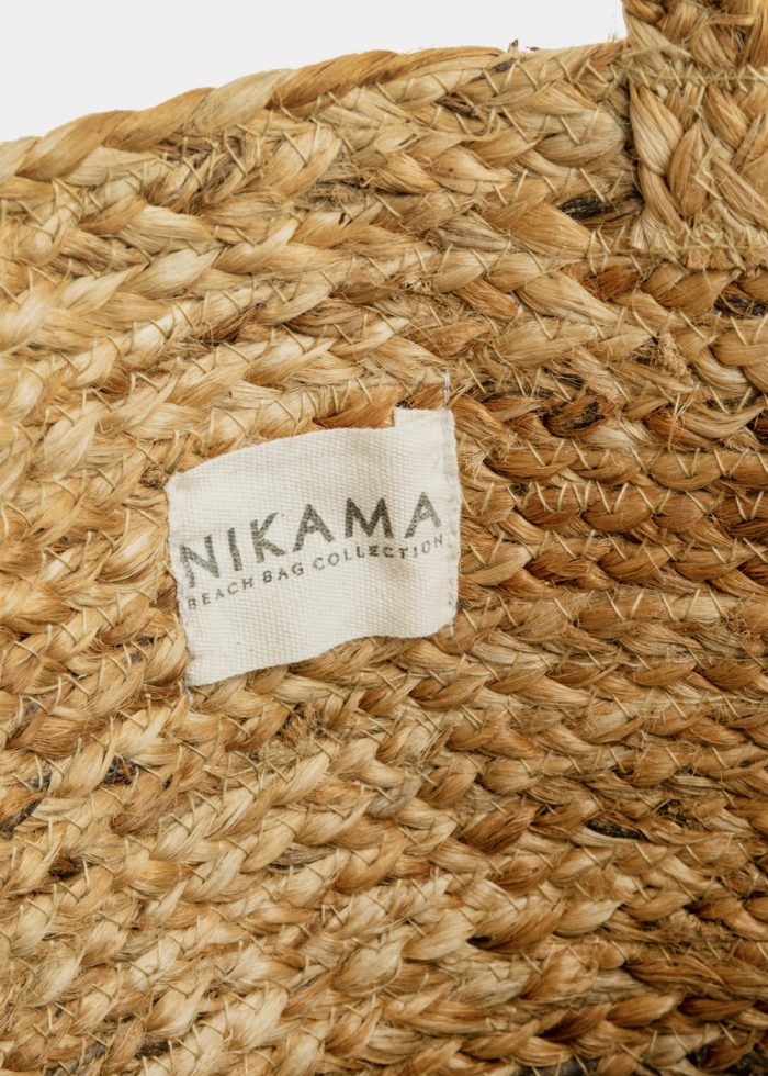 Big Jute Beach Bag w/ Anchor Design - Image 3