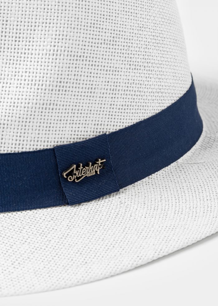 White Classic Panama Style hat - Image 3