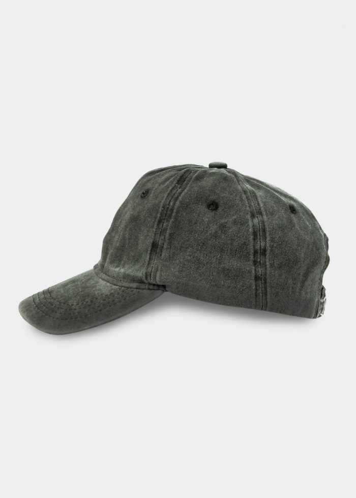Washed Cotton Twill Cap - Black - Image 3