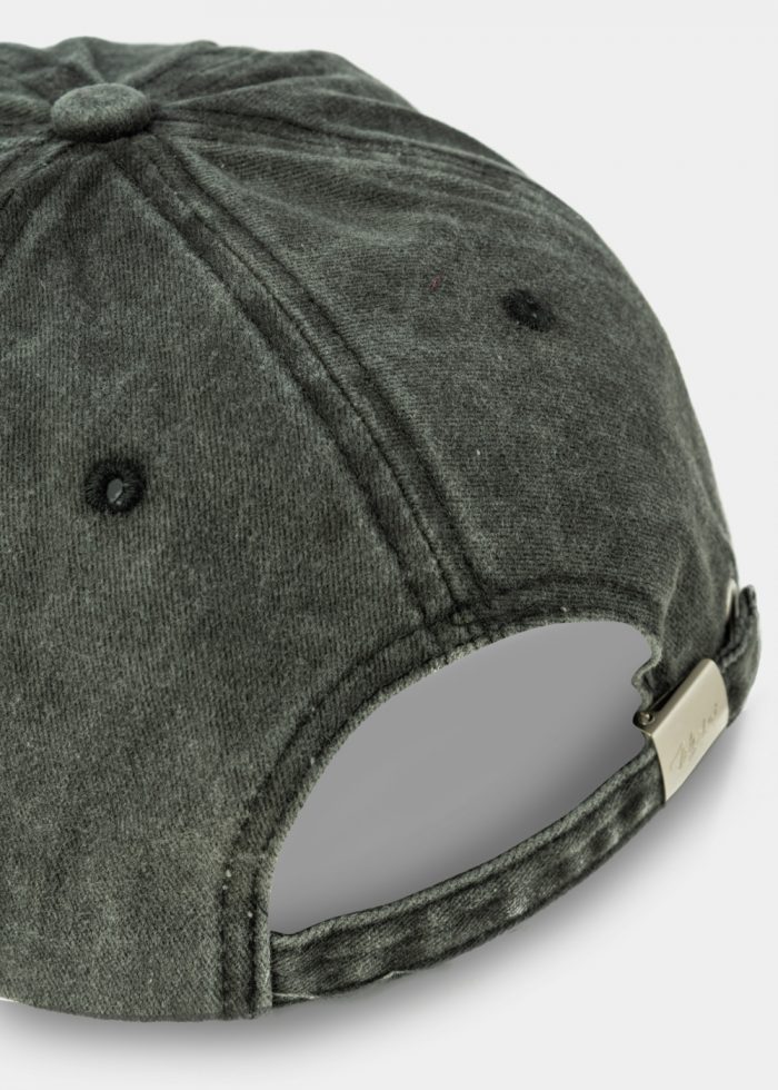 Washed Cotton Twill Cap - Black - Image 4