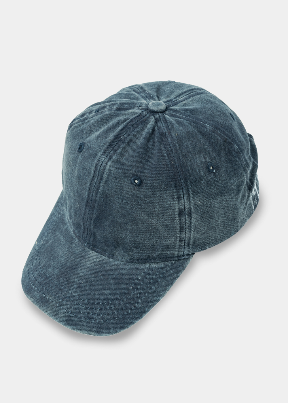 Washed Cotton Twill Cap - Navy Blue Washed Cotton Twill Cap - Navy Blue - Image 1