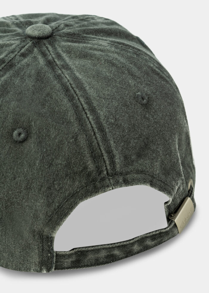 Washed Cotton Twill Cap - Dark Green - Image 3