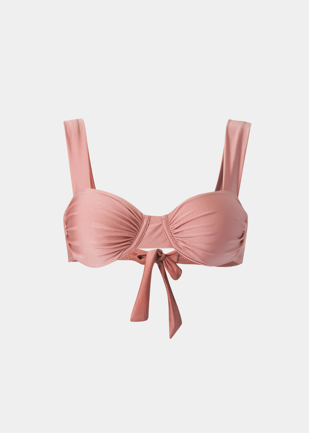 _Swimwear 26' tops 1 Tulum Bikini Top - Puce Pink Dacron - Image 1