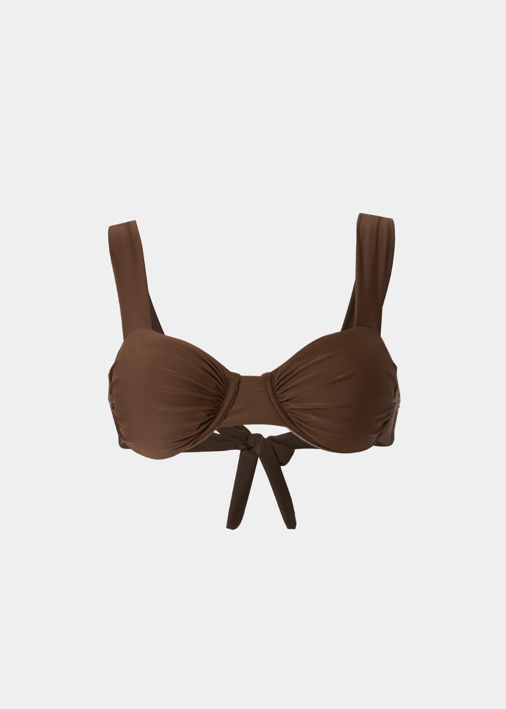 _Swimwear 26' tops 2 Tulum Bikini Top - Dark Chocolate Dacron - Image 1