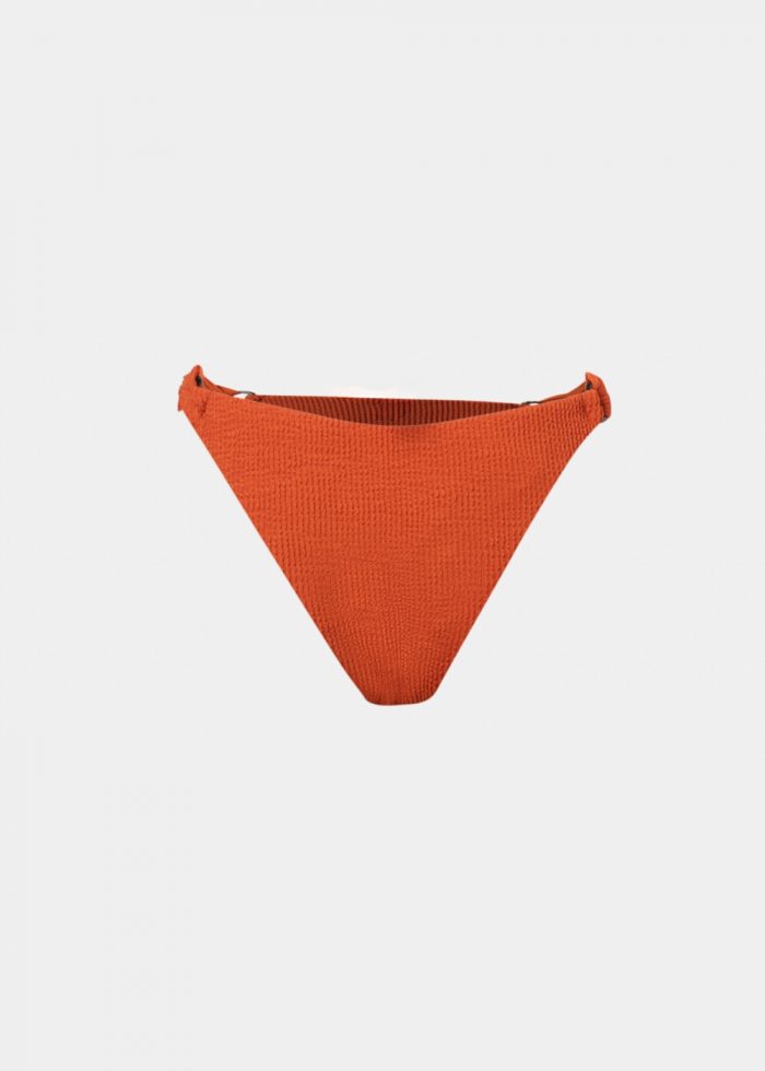 Capri Bikini Bottom - Dusty Red Crinkle - Image 2