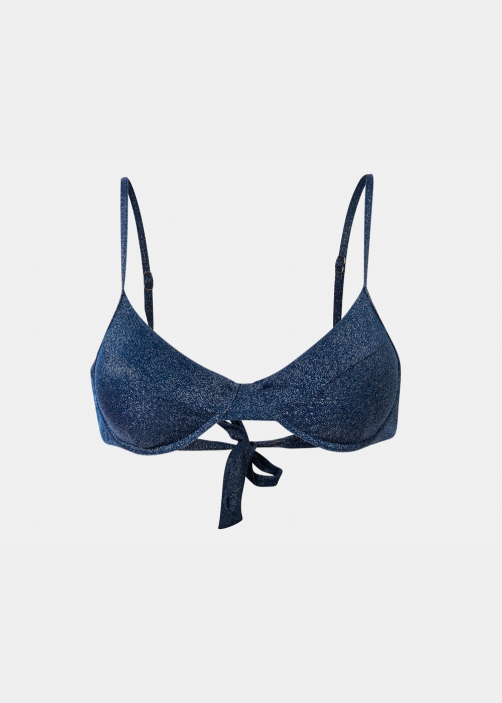 Saint Tropez Bikini Top - Navy Blue Shimmer Saint Tropez Bikini Top - Navy Blue Shimmer - Image 1