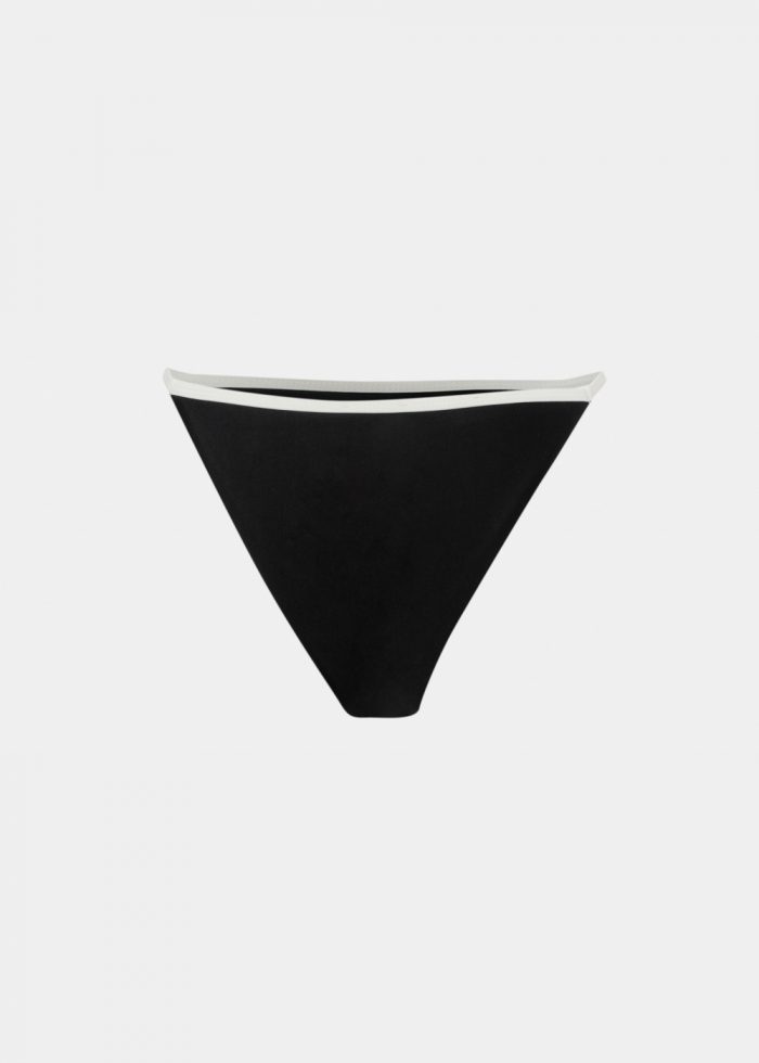 Mykonos Bikini Bottom - Black/Cream Dacron - Image 5