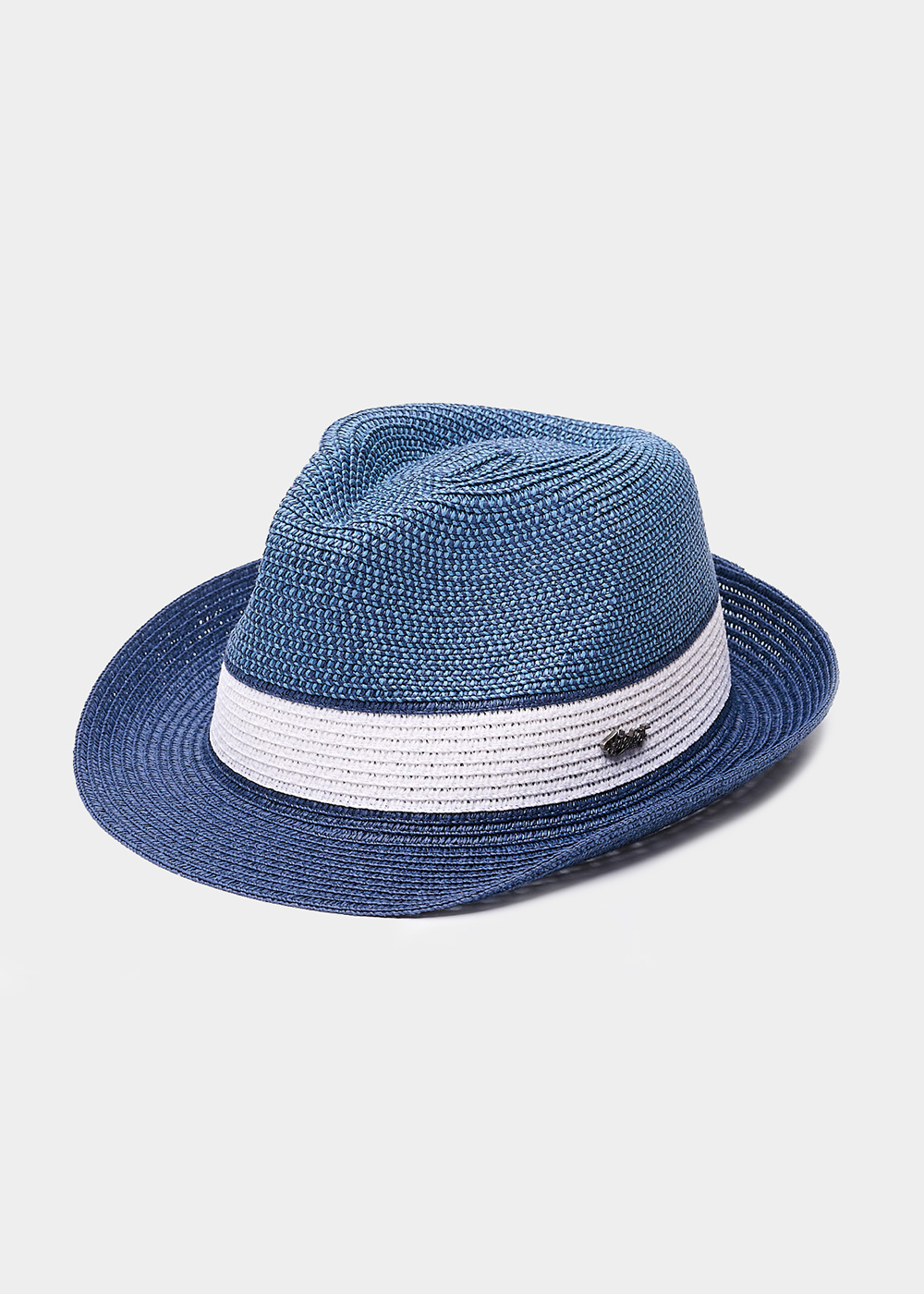 Blue fedora with white details Blue fedora with white details - Image 1