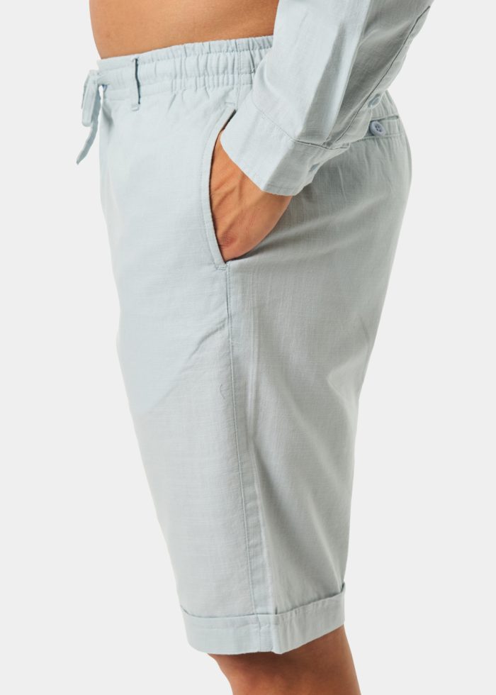 100% Cotton Dusty Blue Shorts - Image 3