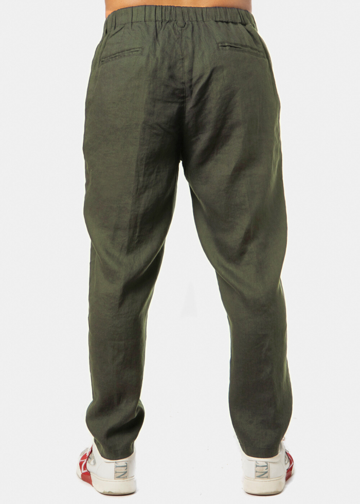 100% Linen Khaki Long Pants - Image 2