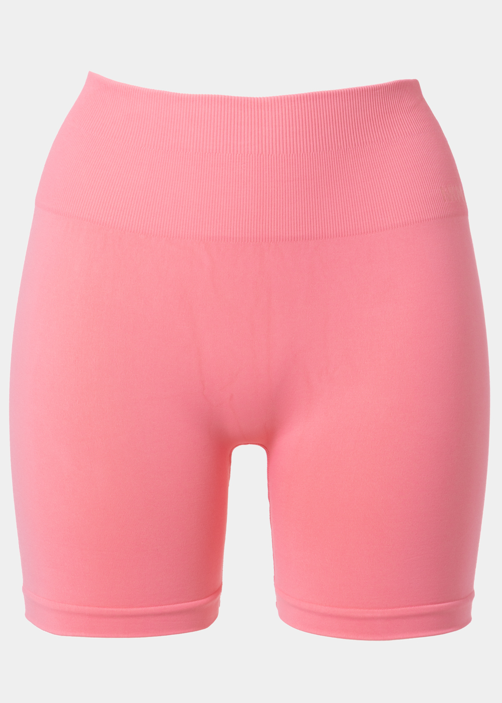 G28A0143 copy Pink Seamless Ruched Back Sports Long Shorts - Image 1