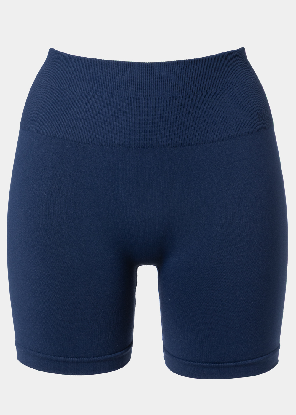 G28A0156 copy Navy Blue Seamless Ruched Back Sports Long Shorts - Image 1