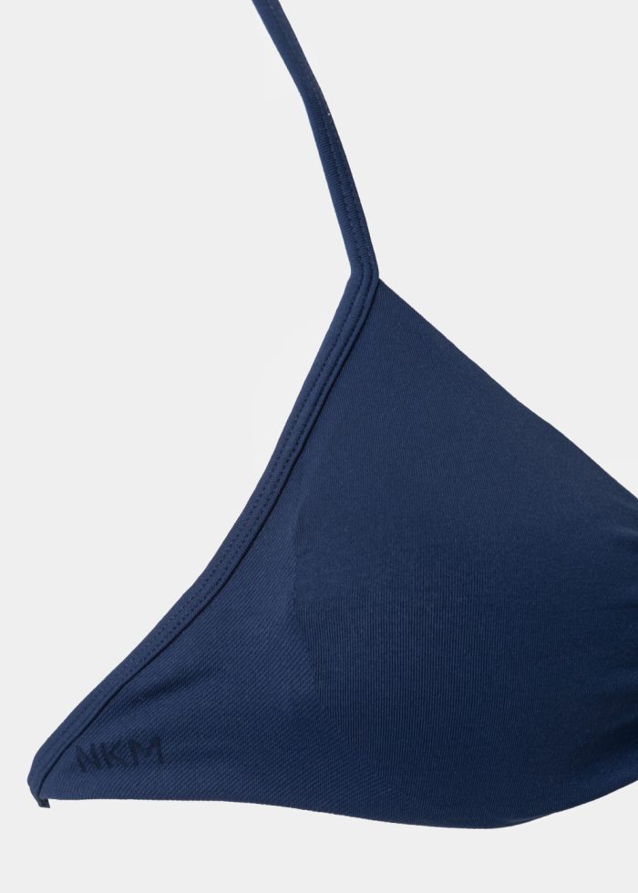 Navy Blue Seamless Halterneck Sports Bra - Image 2