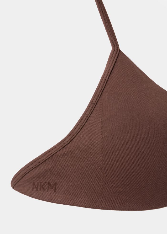 Dark Brown Seamless Halterneck Sports Bra - Image 2