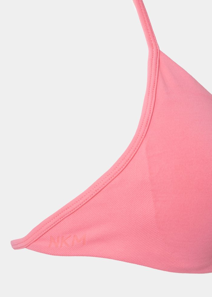 Pink Seamless Halterneck Sports Bra - Image 2