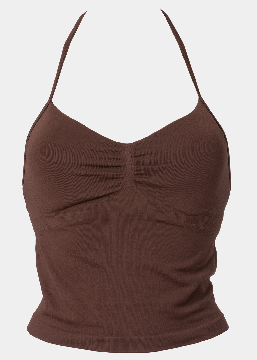 G28A0211 copy Dark Brown Seamless Halter Top - Image 1