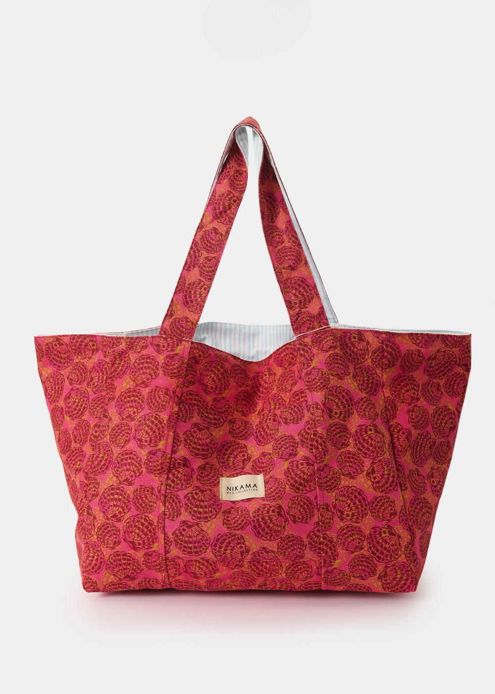 nikama 665 Double-Sided Fuchsia Shells Canvas Bag - Image 1