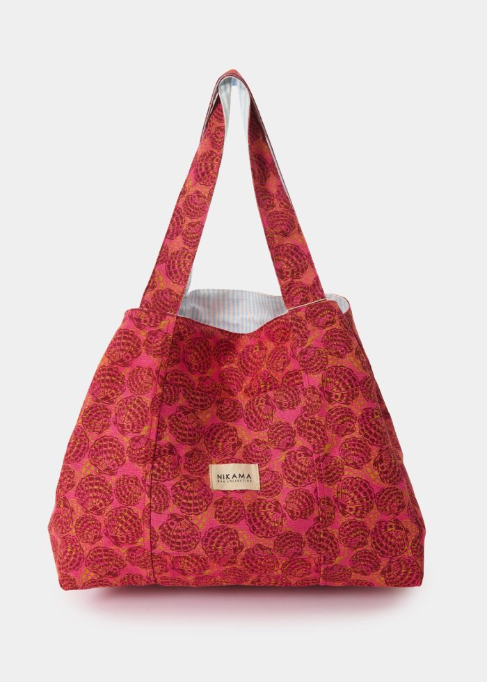 Double-Sided Fuchsia Shells Canvas Bag - Image 3