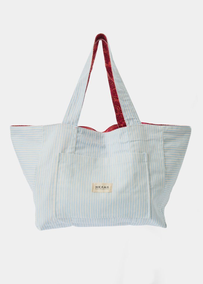 Double-Sided Fuchsia Shells Canvas Bag - Image 2