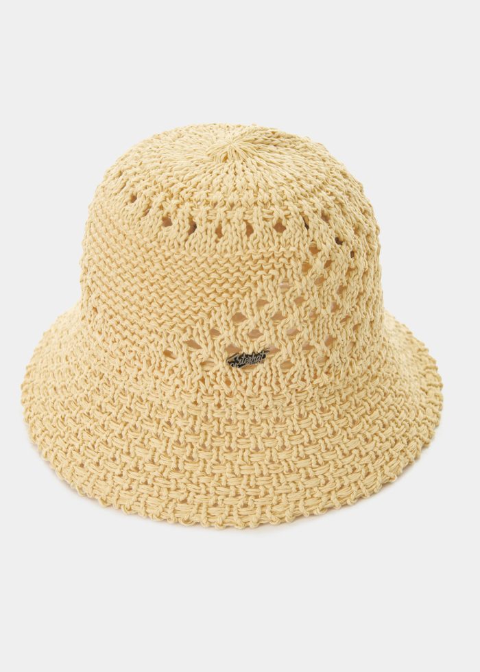 Beige Knitted Bucket Hat - Image 2