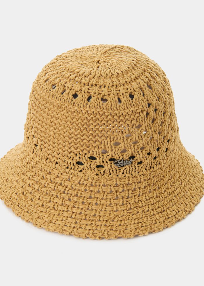 Brown Knitted Bucket Hat - Image 2