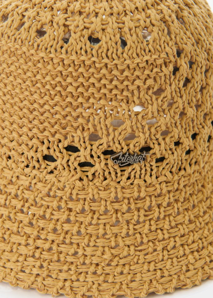 Brown Knitted Bucket Hat - Image 3