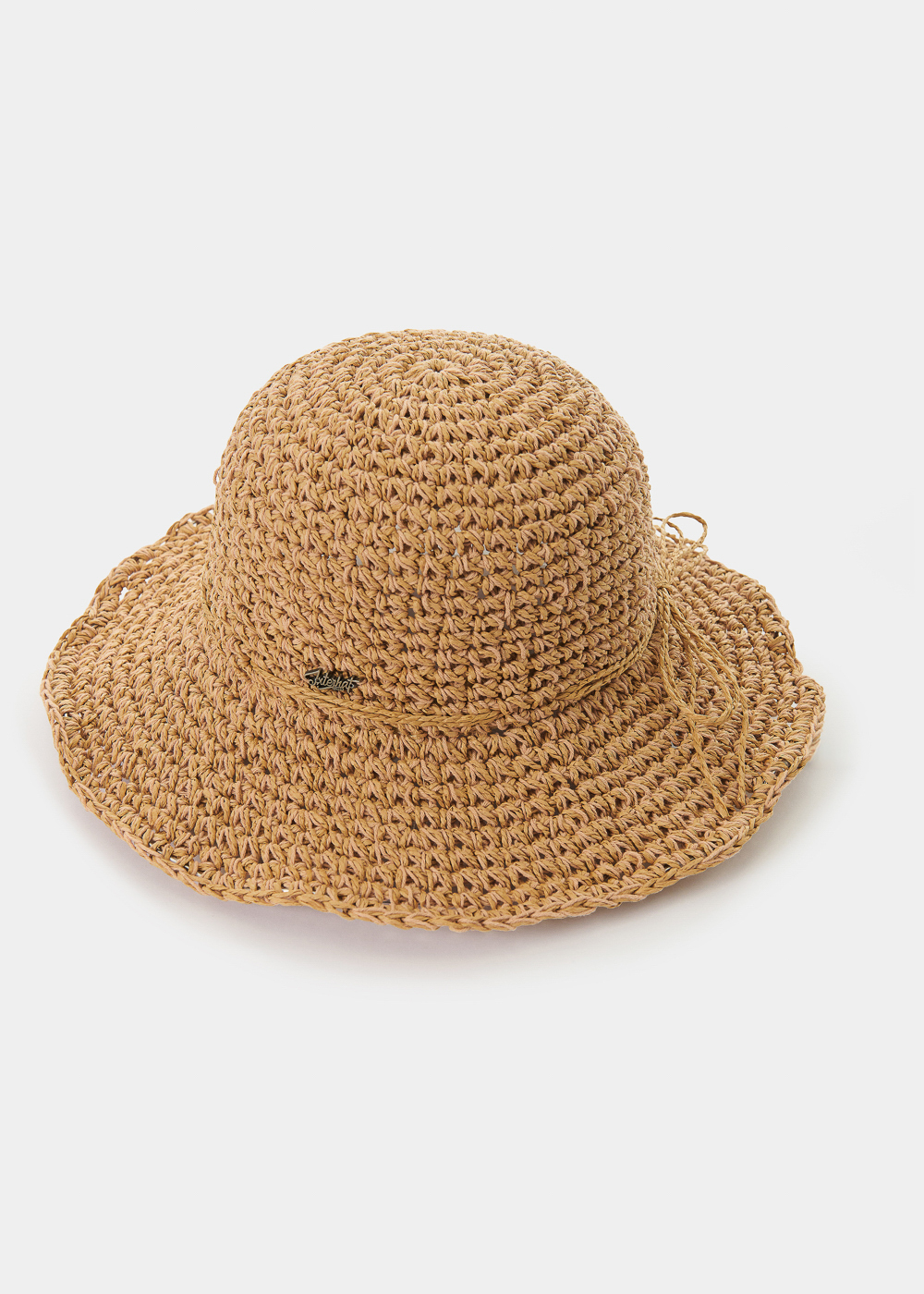 nikama 249 Brown Straw Hat w/ Brown Rope - Image 1